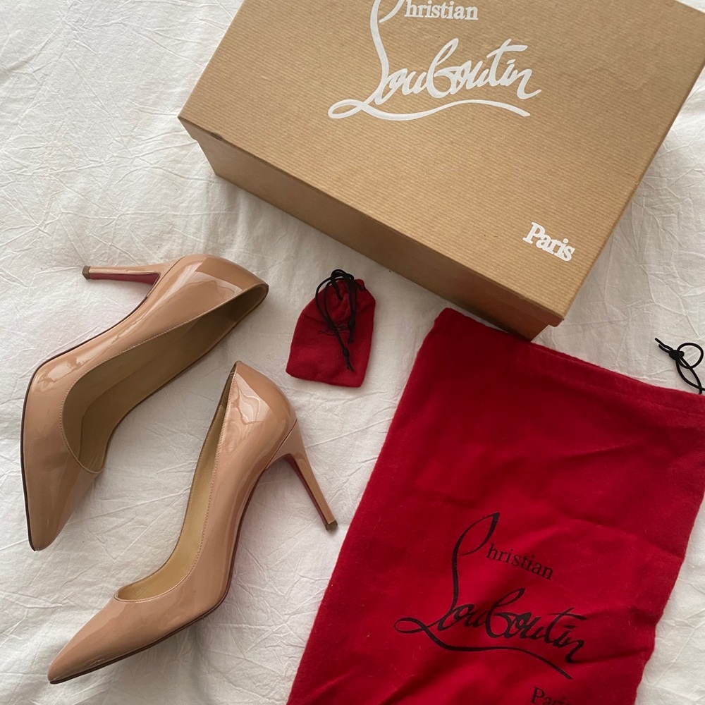 Christian louboutin pigalle follows nude pump 38